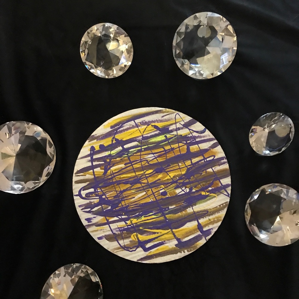 Colorful Abstract Hand Design & Hand Painted Plate - Picture 5 of 15